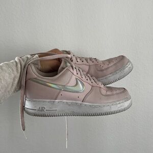 Pink & chrome Nike Air Force 1